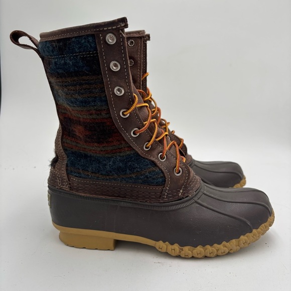 L.L. Bean Women’s 8 Southwestern Aztec Wool Shearling Lined Duck Tall Boots